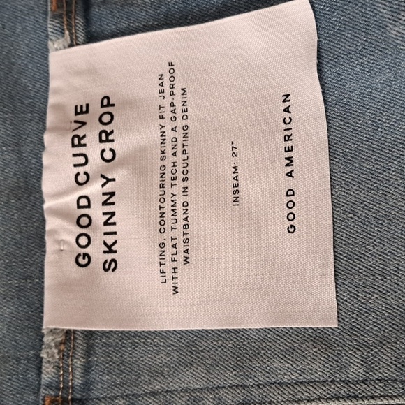NWT GOOD AMERICAN GOOD CURVE SKINNY CROP - Picture 11 of 11